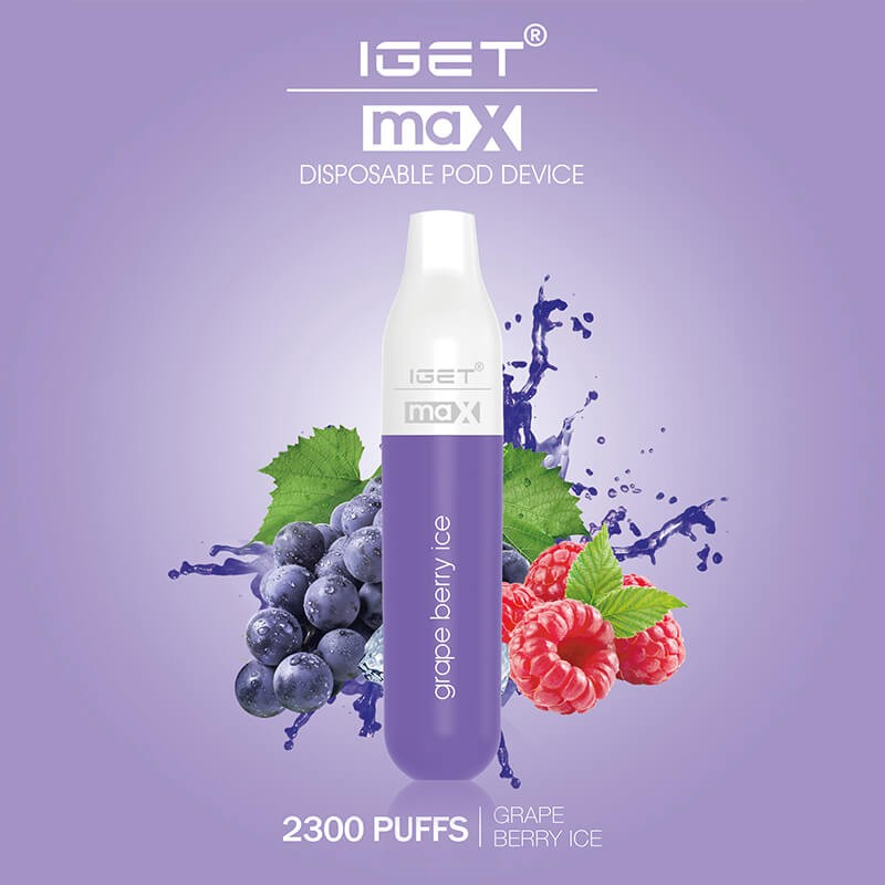   IGET MAX – GRAPE BERRY ICE – 2300 PUFFS