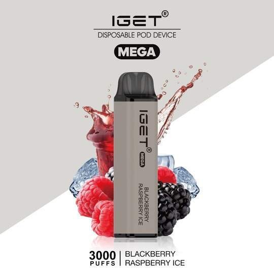 IGET MEGA – BLACKBERRY RASPBERRY ICE – 3000 PUFFS