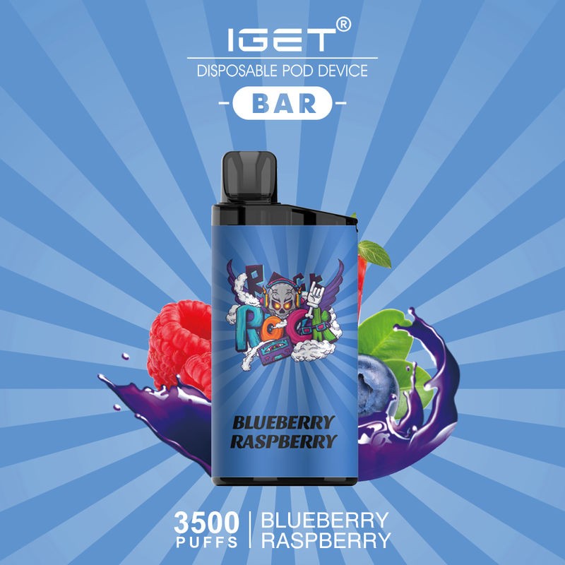 IGET BAR – BLUEBERRY RASPBERRY ICE – 3500 PUFFS