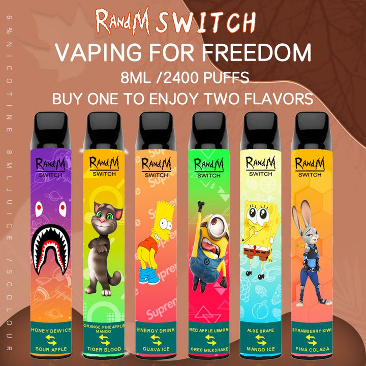RandM Switch R And M 2in1 Disposable Pod Device Wholesale (Cartoon Design, 2400 Puffs)